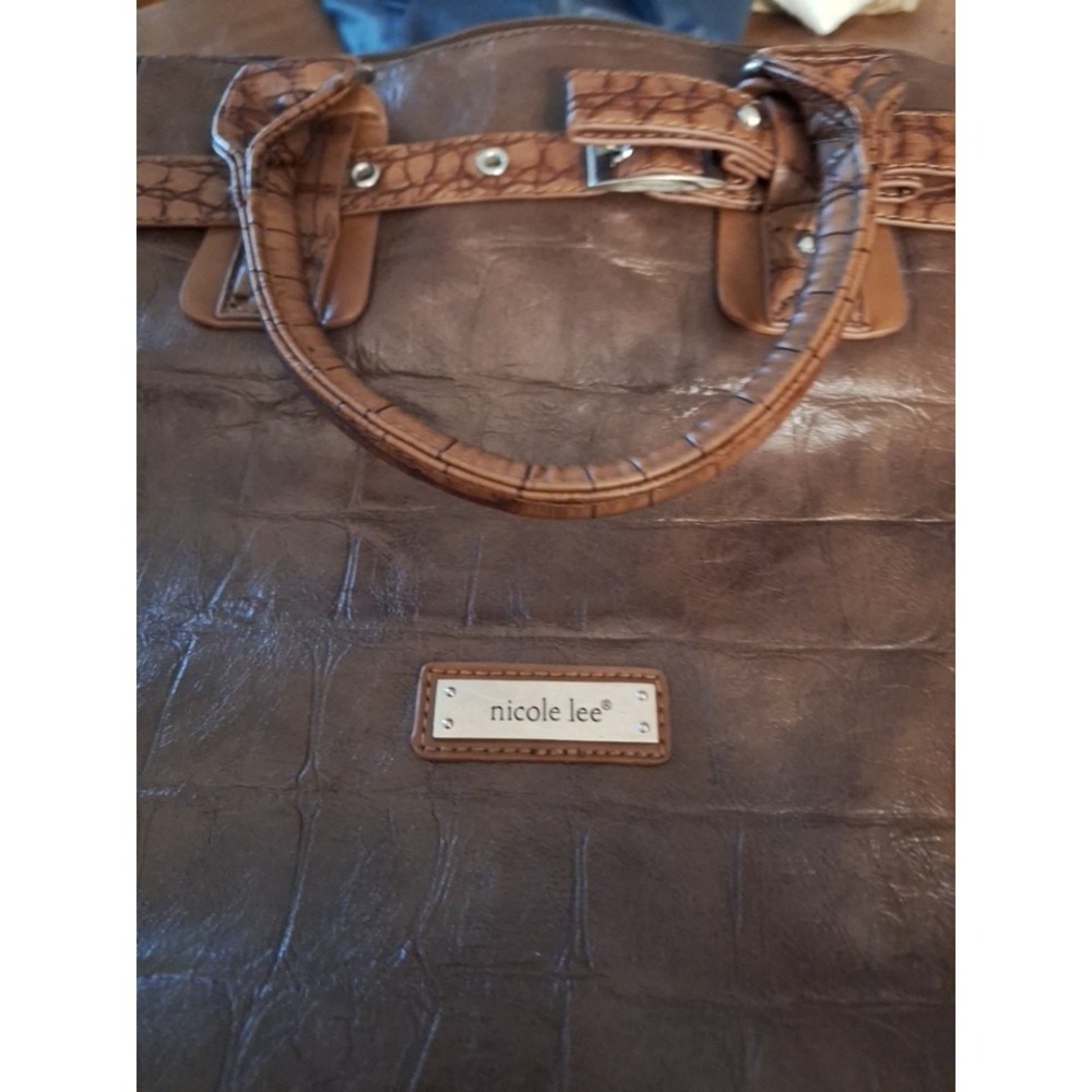 Nicole Lee Brown Leather Like 👜 Used